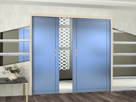 Пенал PENALBOX Glass Double  ширина 700+700 мм с обрамлением деревом