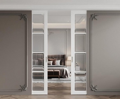 Пенал PENALBOX Double Lux/Plaster ширина 900+900 мм